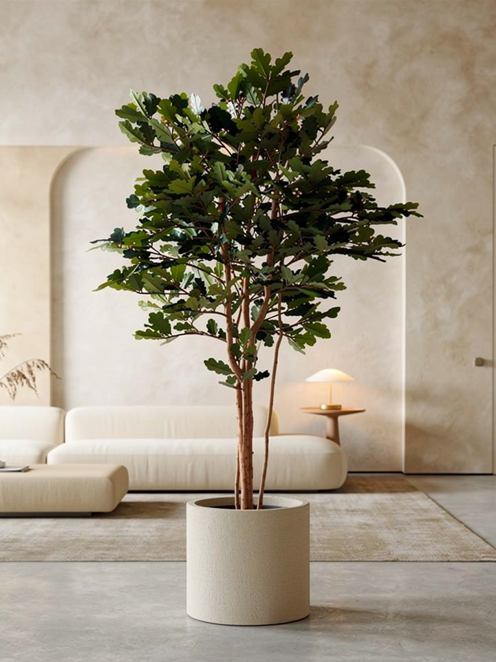 Kunst eikenboom ISABELLE 210cm in ronde plantenpot – Atelier Leafs